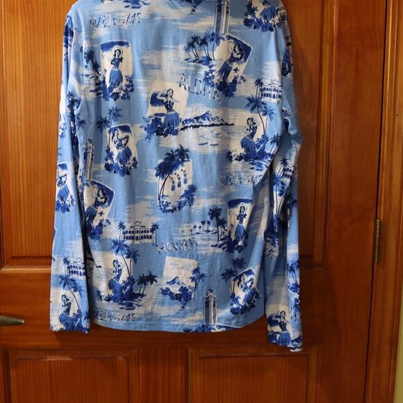 Polo Ralph Lauren Vintage Hawaiian Print Hoodie Medium Tropical Graphic - Picture 12 of 14
